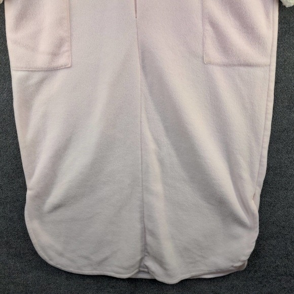 Signature II by Stan Herman Women's Zip Up Fleece Fuzzy Robe Pink Actual 49x55 - Picture 4 of 13